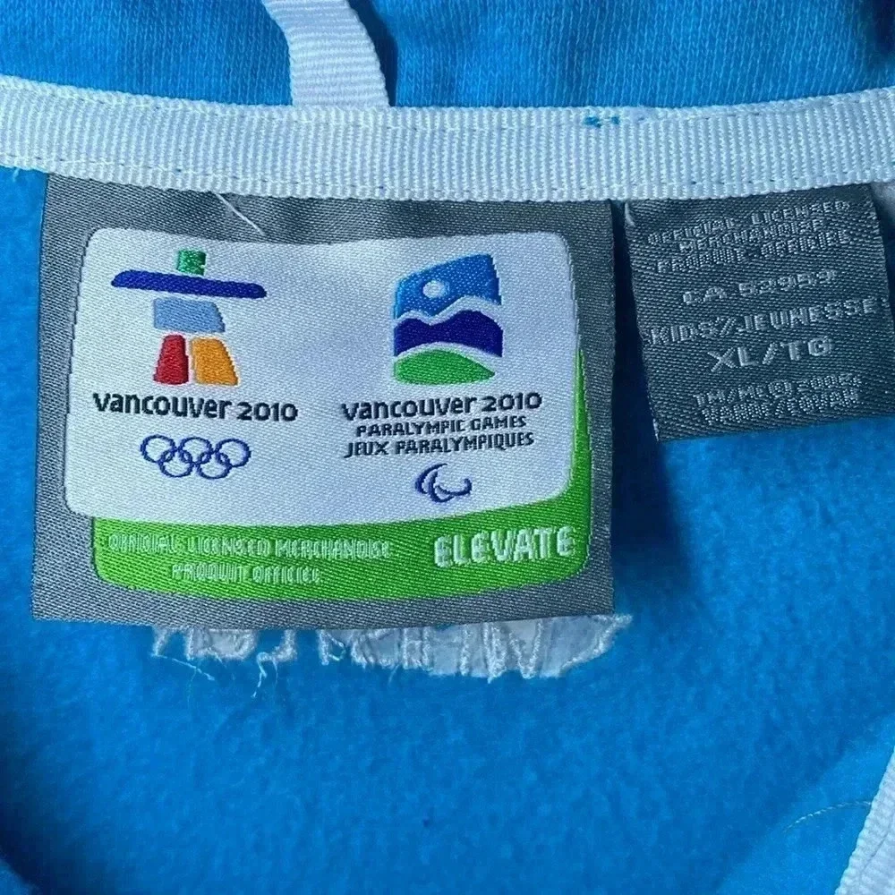 Kids Canada Olympic Sweatshirt Hoodie Team Mens XL Full Zip Blue Gray - Picture 5 of 8